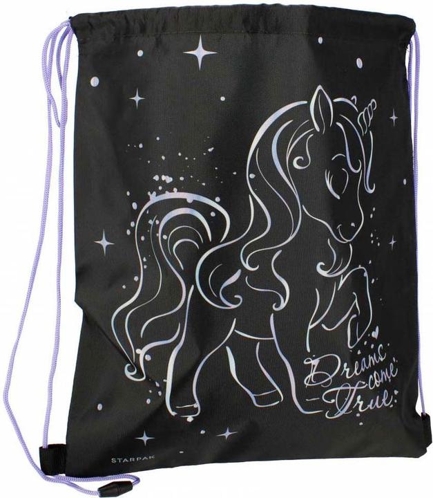 Produktbild Starpak Turnbeutel Einhorn schwarz
