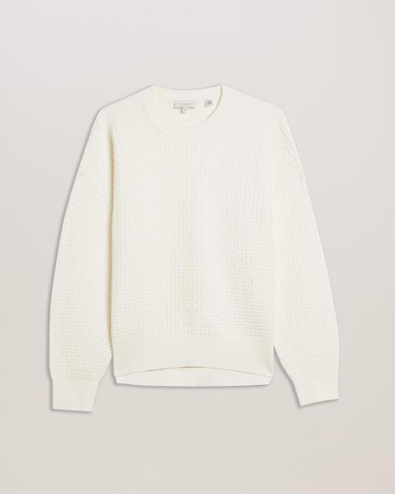 Actual product image Ted Baker Jacquard Knit Round Neck Sweater (44)