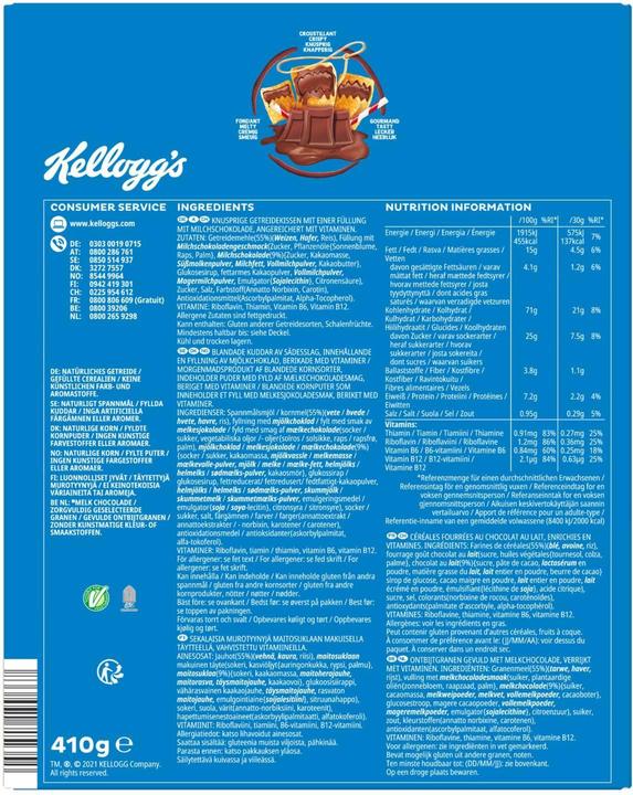 Nährwerte und Zutaten Kellogg's Cerealien Mmmh...Tresor Milk Choco 410 g (410 g)