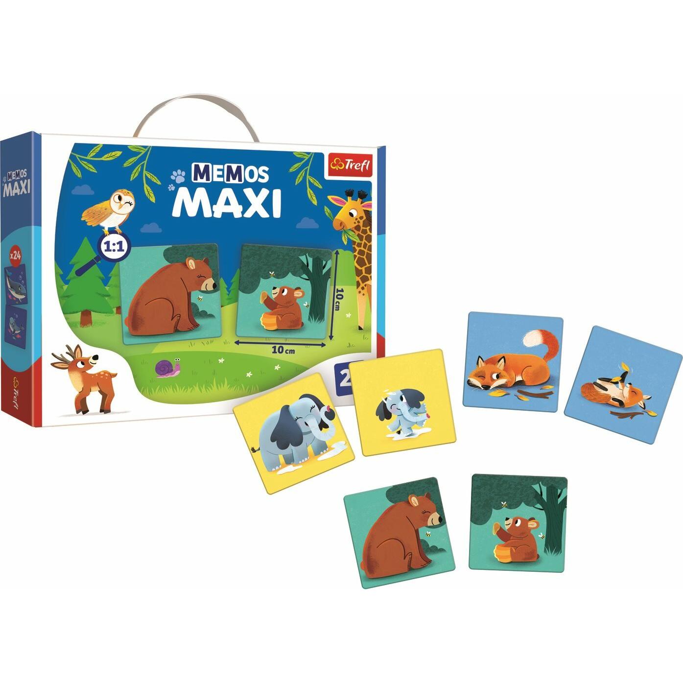 Thumbnail - Trefl Educational game Memos maxi Animals and their children 02268 (Deutsch, Englisch)