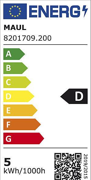 Label énergétique Maul Lampe de table à diodes LED MAULpearly colour vario, intensité lumineuse (320 lm)