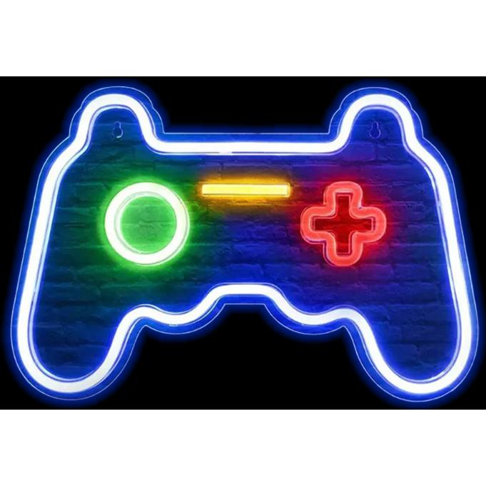 Mecharite Controller LED Neon Skilt - Blue, Gaming Controller, Blau