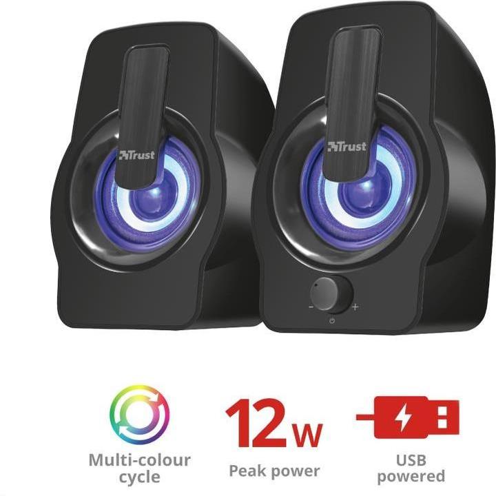 Immagine prodotto Trust Altoparlante|Gemi RGB|PMPO 12 Watt|1xAudio-In|Nero|22948