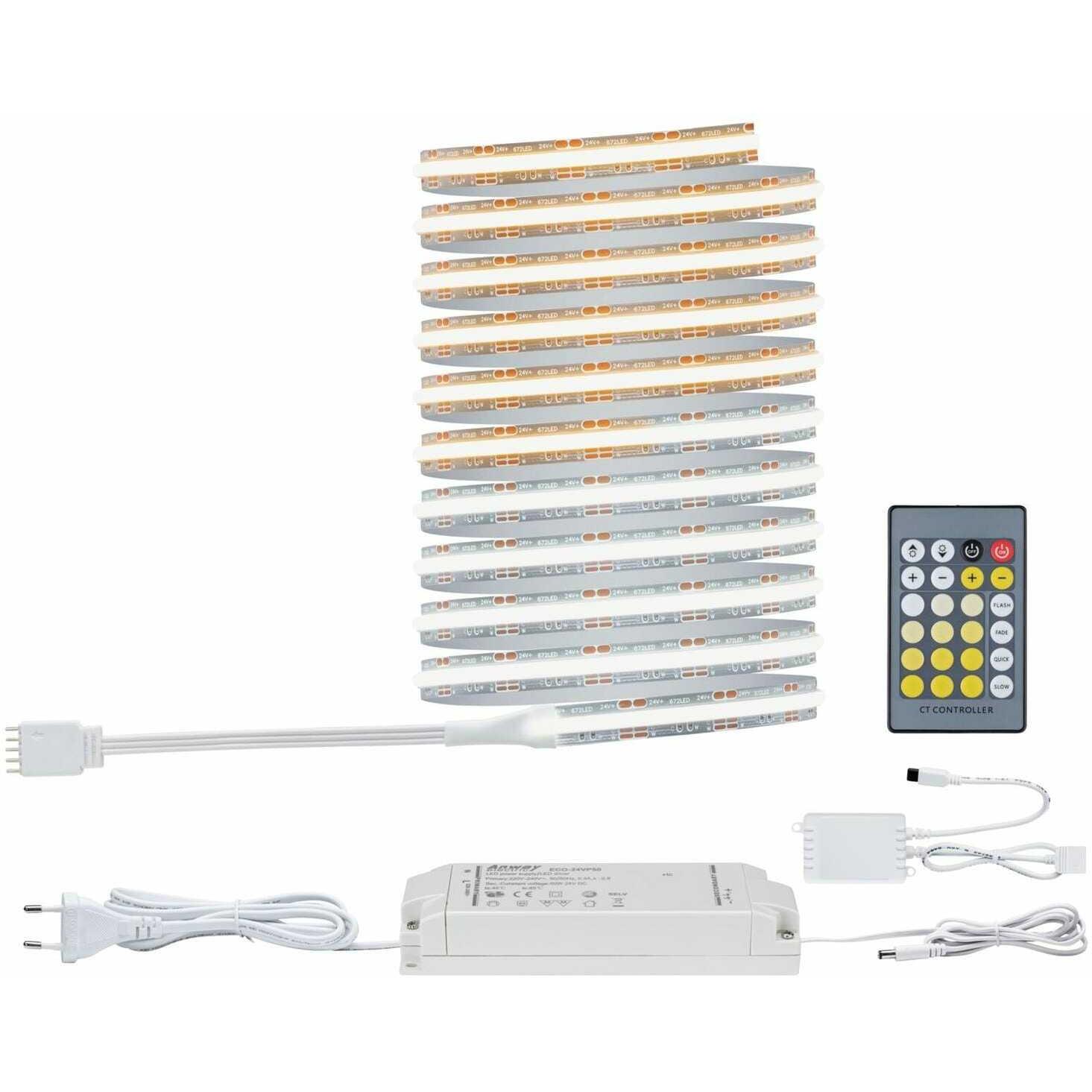 Thumbnail - Paulmann, LED Streifen, MaxLED 1000 Full-Line COB Stripe Set (Weiss, 300 cm, Indoor)