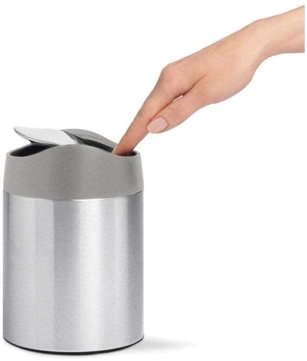 Actual product image Simplehuman Waste garbage can 1.5 l, silver (1.50 l)