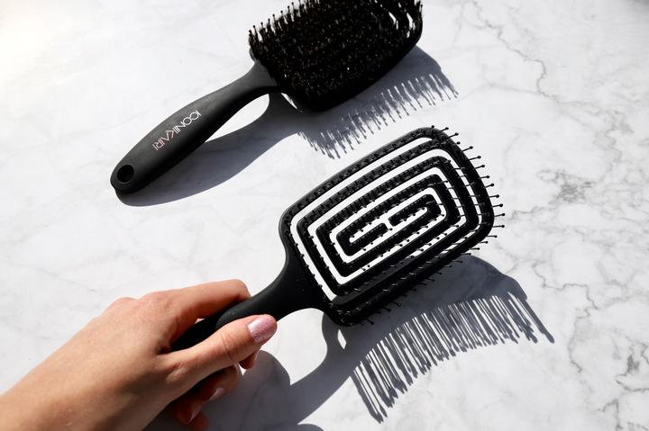 Actual product image Iconikair Hair Brush Blow-Dry Brush Classic GLAM EDITION, Scalp Massage Brush, Detangler Brush, Hair Brush
