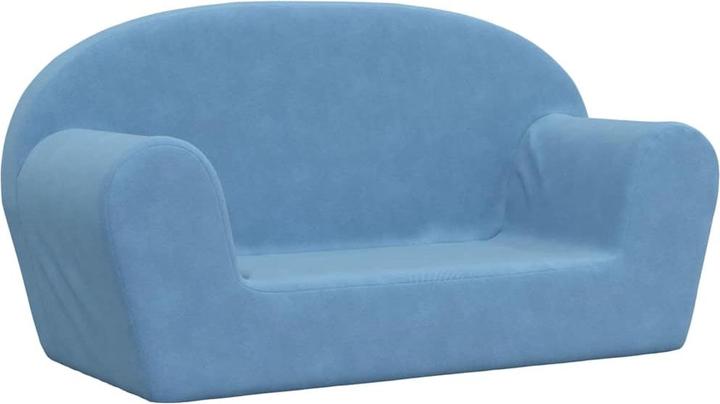 Produktbild VidaXL Kindersofa 2-Sitzer Blau Weich Plüsch (Kindersofa)