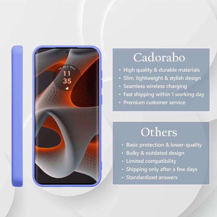 Actual product image Cadorabo Case for Motorola Moto Edge 50 Pro TPU Liquid Silicone Cover