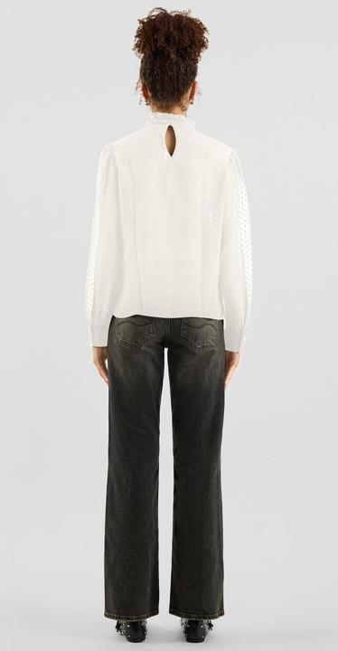 Immagine prodotto s.Oliver Bluse Transparente Chiffonbluse Biesen und Rüschen am Stehkragen (36)