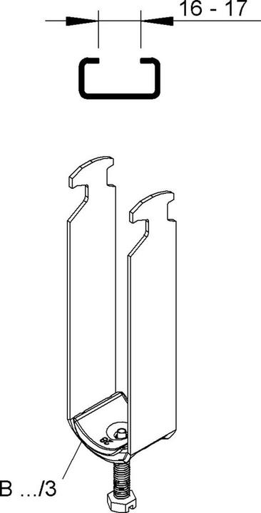 Actual product image Niedax U-clamp