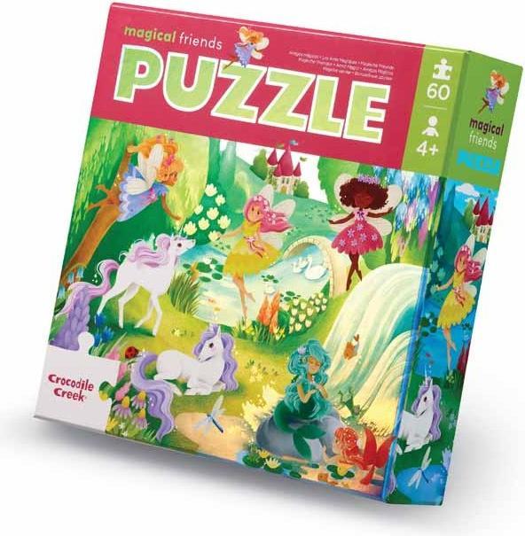 Produktbild Crocodile Creek Holographic Puzzle 60 pc, Magische Freunde (60 Teile)
