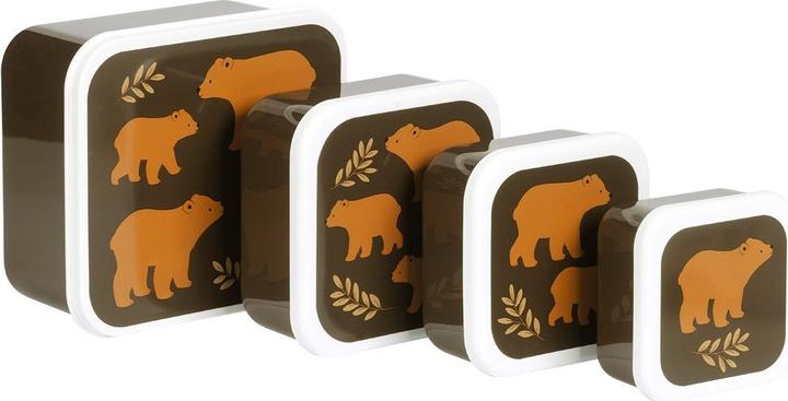 Actual product image A Little Lovely Company ALLC Lunch & snack box set SBSEBE43 Bears
