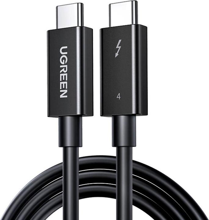 Productafbeelding Ugreen USB-C naar USB-C kabel US501, Gen3, 100W, 4K, 0,8 m (zwart) (0.80 m, USB 4.0, 100 W)