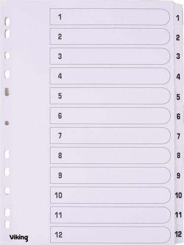Actual product image Office Depot Register A4 White 12-piece 1 to 12