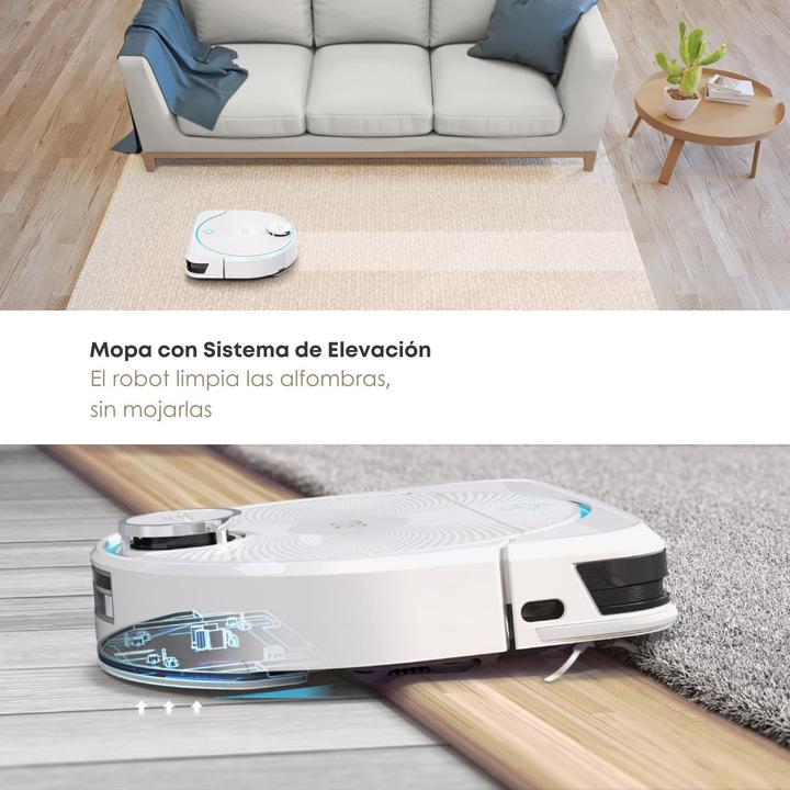 Actual product image Hobot 4-in-1 Robot Vacuum and Mop with 1300 scrubs/min, 4900 Pa suction, carpet detection (4900 Pa, Wiping cloth)