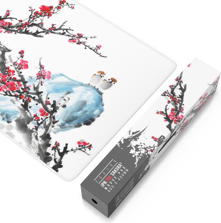Actual product image Titanwolf Gaming Mouse Pad, 900 x 400mm XXL Speed Gaming Mouse Mat, Mousepad Extra Large Surface, Ink Sakura 3 (XXL)