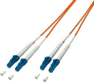 Actual product image equip Fiber optic patch cable LC->LC multimode duplex OM1 or (2 m)