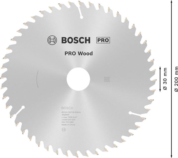 Immagine prodotto Bosch Professional Zubehör Lama circolare per legno PRO, 200 x 2,8 x 30 mm