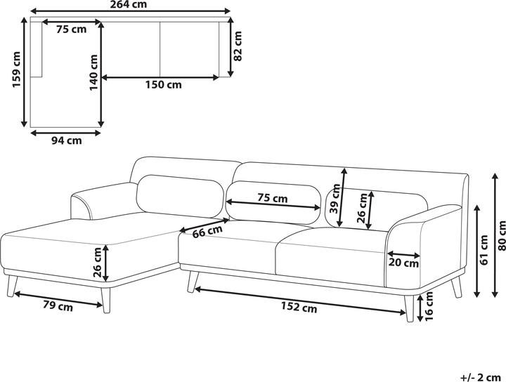 Produktbild Beliani Simos (Ecksofa)