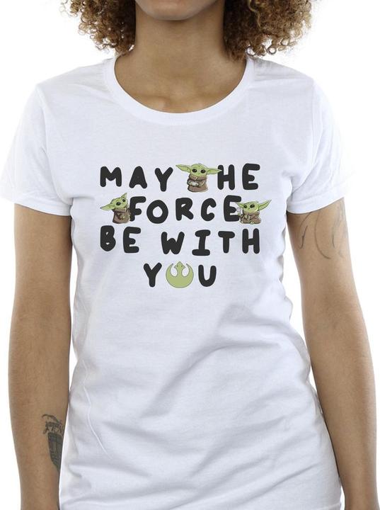 Image du produit Star Wars - T-shirt THE MANDALORIAN GROGU MAY THE FORCE BE WITH YOU - Femme (M)