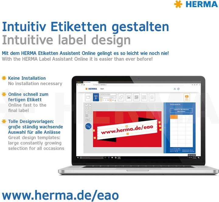 Produktbild HERMA Graspapier Etiketten A4