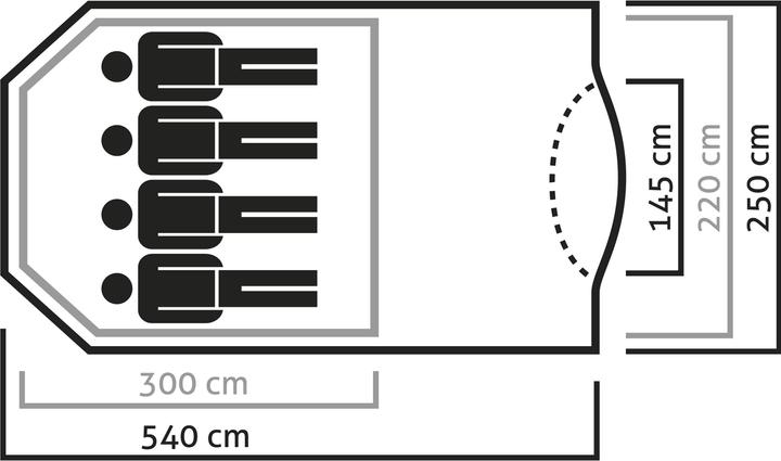 Actual product image Salewa Alpine Lodge IV (Dome tent, 13 kg, 4 persons)