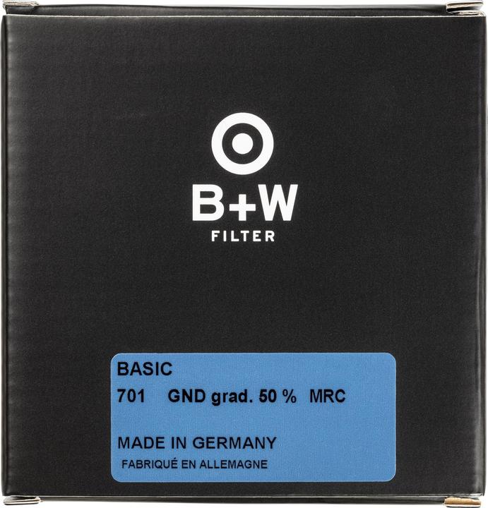 Image du produit B+W F-Pro 702 Filtre dégradé de gris 25% MRC 67mm (72 mm, Filtre gris neutre)