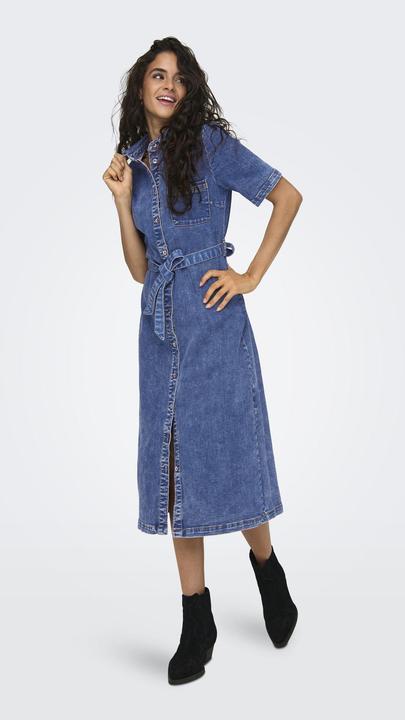 Image du produit Only Coupe ample Col rond Robe courte Robe en jean (M)
