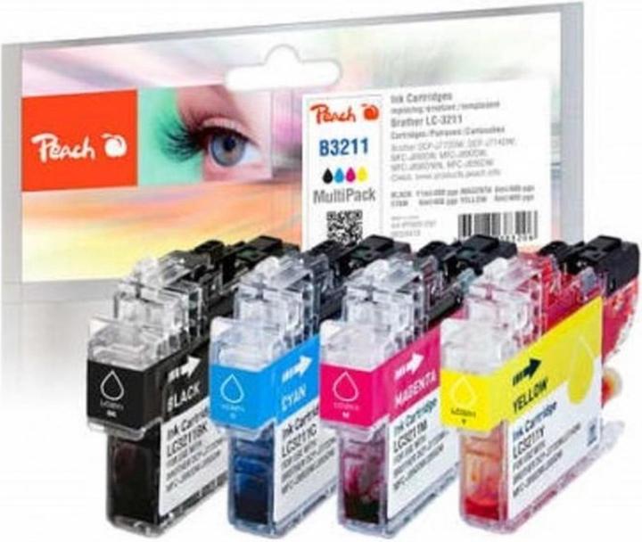 Produktbild Peach Tinte Brother LC-3211 BK, C, M, Y (BK, C, M, Y)