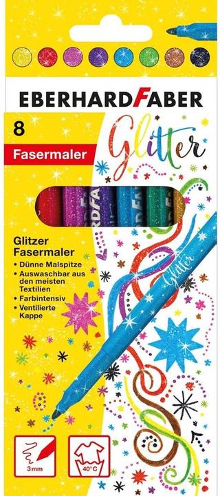 EberhardFaber Fasermaler Glitter (8 x)