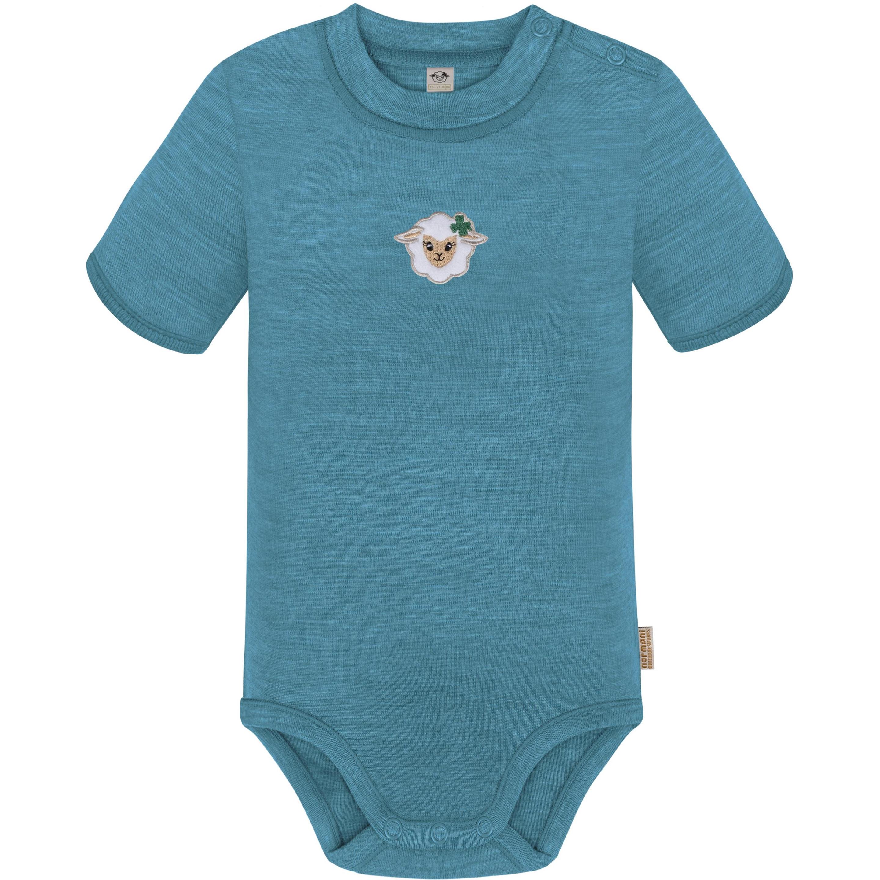 Normani, Body, Baby Merino Kurzarmbody „Tihoi" und Hose „Tutira" - 9613, Blau, (56)