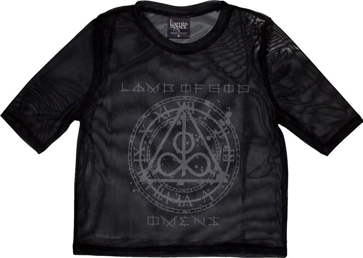 Lamb Of God Omens Clock Netzgewebe Crop Top (Girlie)