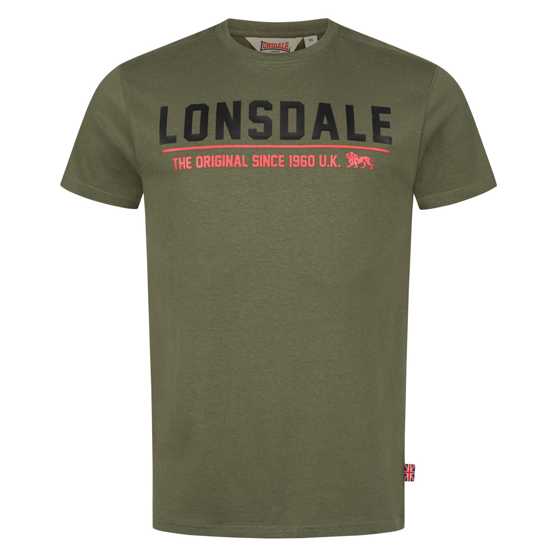 Lonsdale, Herren, Shirts, Crantock Regular Fit, Rot, Grün, Schwarz, (Xl)