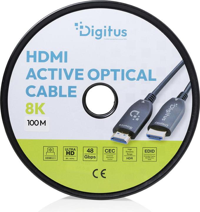 Produktbild Digitus HDMI AOC Hybrid Glasfaserkabel, UHD 8K, 100 m (100 m)
