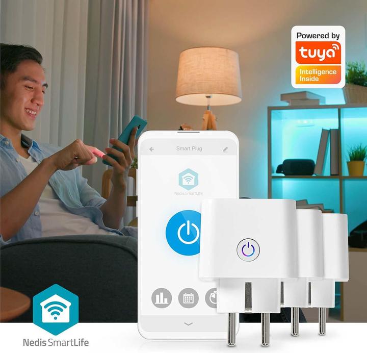 Produktbild Nedis SmartLife Smart Stecker | Wi-Fi | Leistungsmesser | 3680 W | Type F (CEE 7/7) | 0 - 55 °C | An