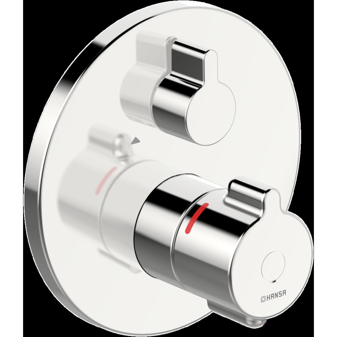 Hansa, Badarmatur, HANSAclinca Safety + Fertigset für Brausebatterie, 1 Verbraucher, Unterputz, chrom
