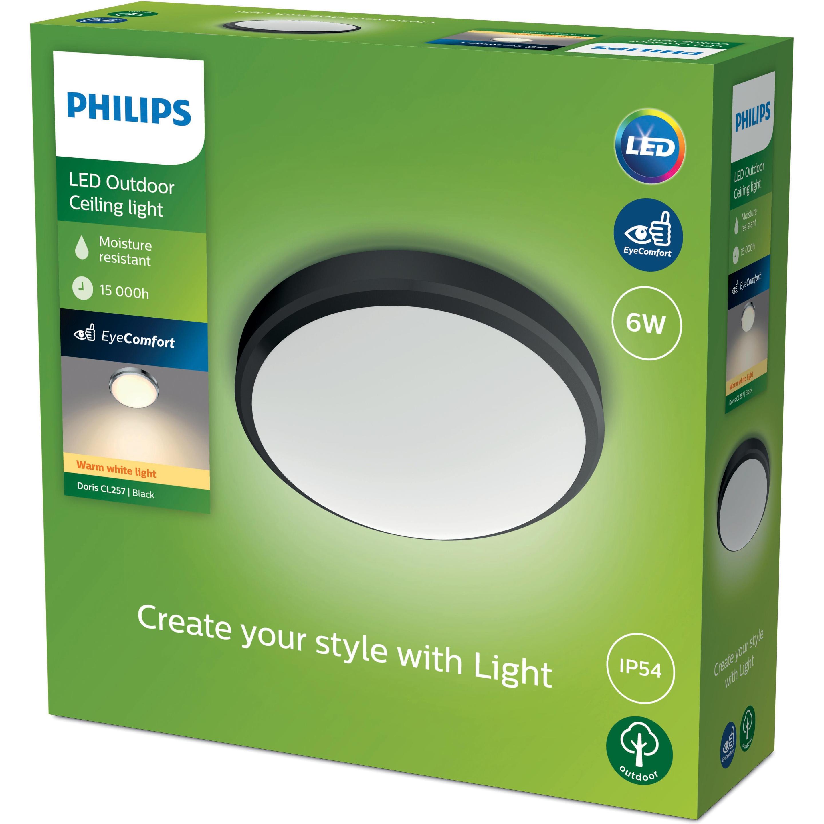 Thumbnail - Philips, Wandleuchte + Deckenleuchte, Doris (600 lm)