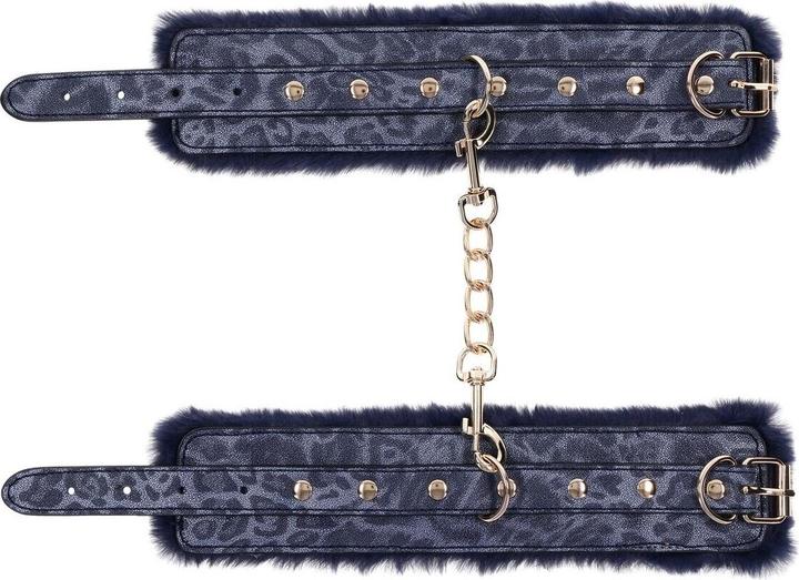 Actual product image Sportsheets Cougar Furry Handcuffs - Blue