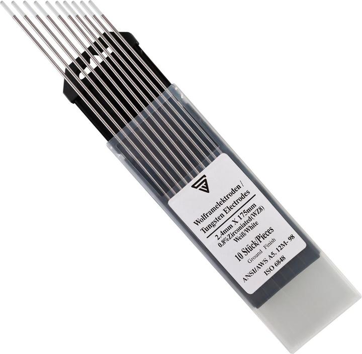 Stahlwerk Tungsten electrodes / welding electrodes WZ 2.4 x 175 mm white set of 10