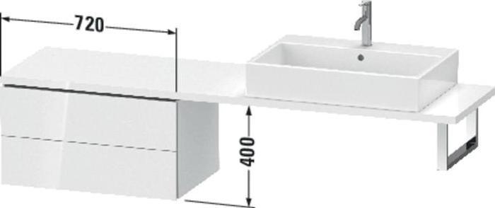 Actual product image Duravit Console base cabinet L-CUBE 400x720x477mm white matt (72 x 40 x 47.70 cm)