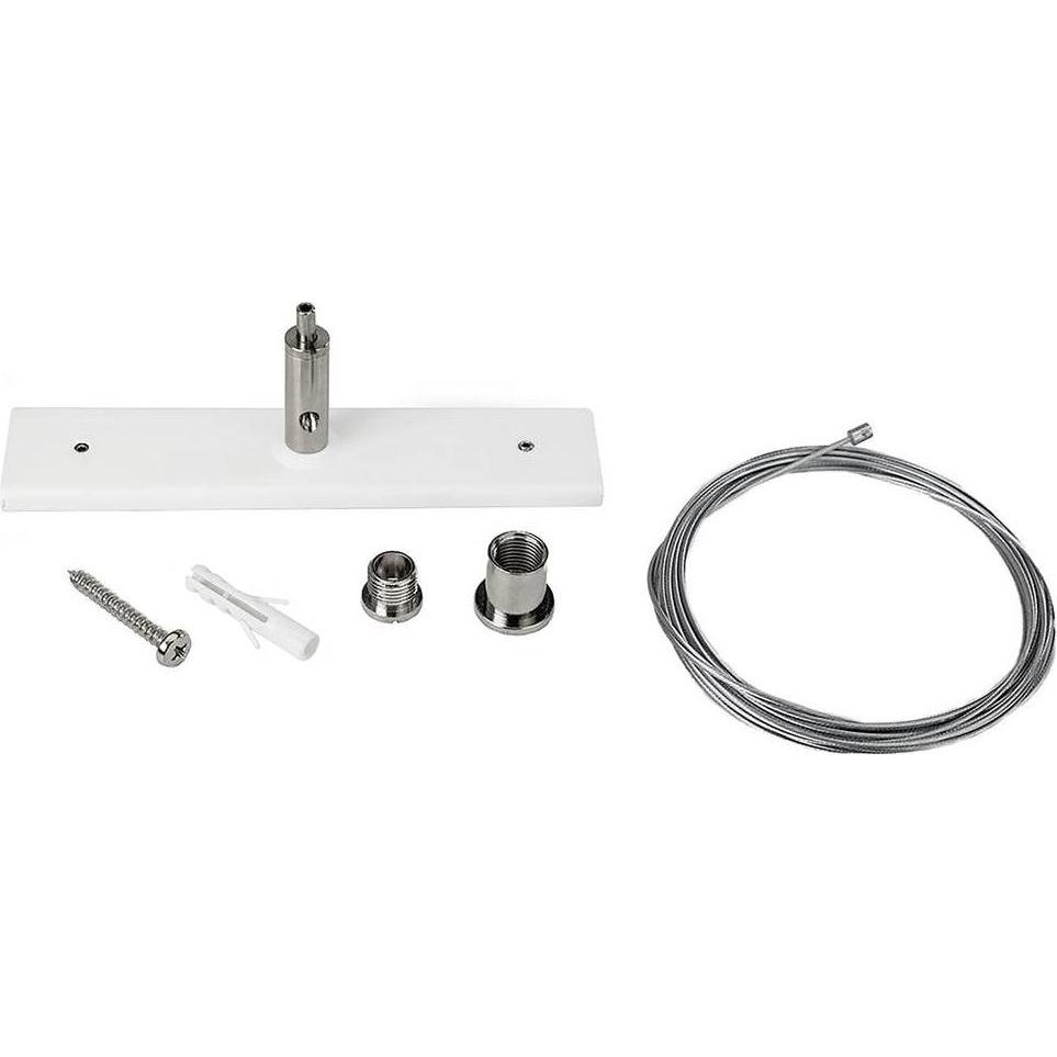 Light In The Attic Records, Accessori per illuminazione, 1-Phasen Schienensystem, D One Seilabhängungshalter mit 3m Abhängeseil, RAL 9016