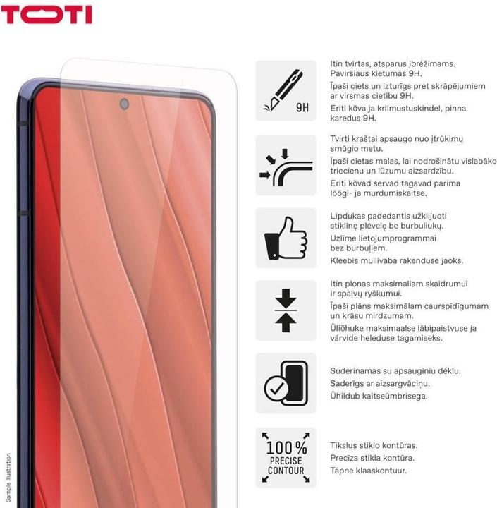 Actual product image Toti Phone glass screen protector Galaxy A16/16 5G, 9H, 6.7 (Samsung Galaxy A16, Samsung Galaxy A16 5G)