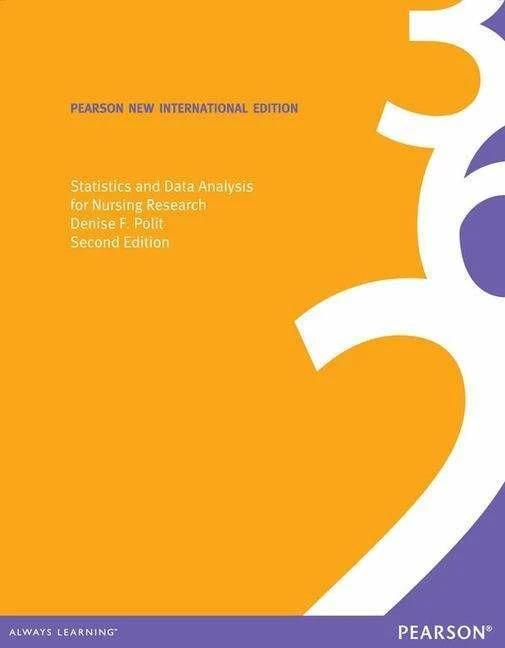 Produktbild Statistics and Data Analysis for Nursing Research: Pearson New International Edition (Englisch, Denise Polit, 2013)