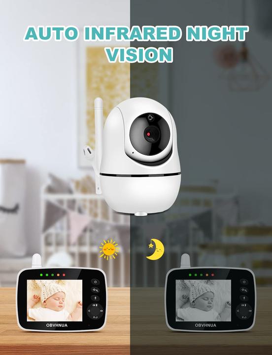Produktbild Obvhnua Babyphone mit Kamera 3,5Zoll (Babyphone mit Kamera, 300 m)