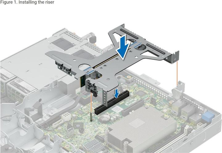 Actual product image Dell Riser Config 2 Butterfly Gen4 x8/x8 PowerEdge R360 CK