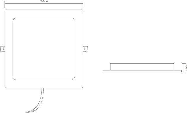 Produktbild Okko Recessed LED Light Epirus 18w Square