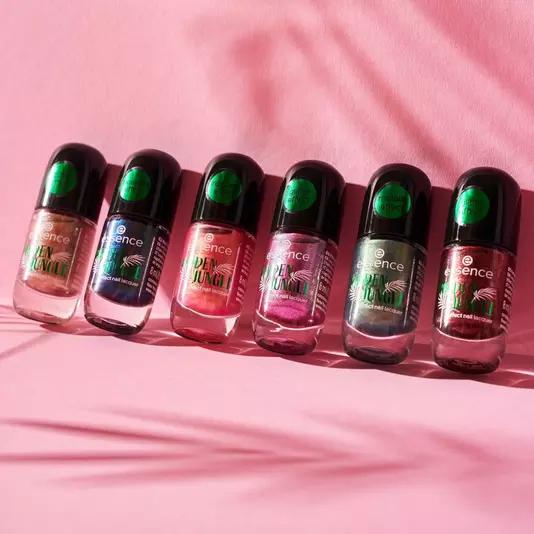 Actual product image essence HIDDEN JUNGLE effect nail lacquer (04 Pink Mystery, Gel-Effect Nail Polish)