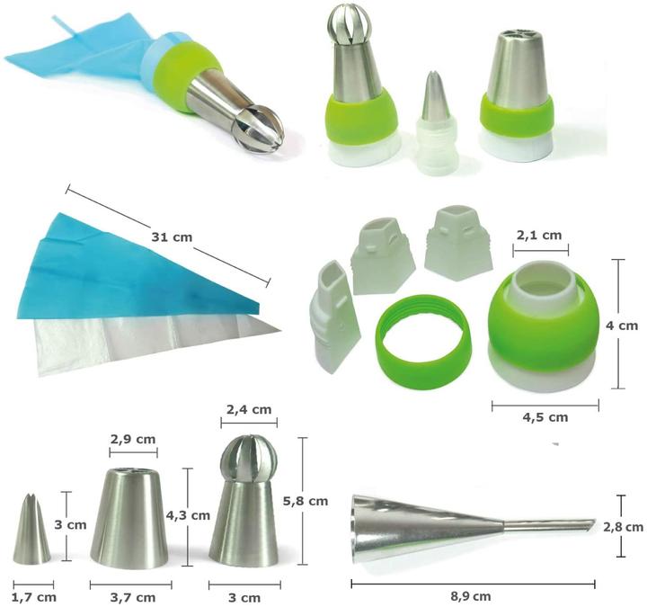 Actual product image Wenburg 100-piece Magic piping nozzle set (Piping bag set)