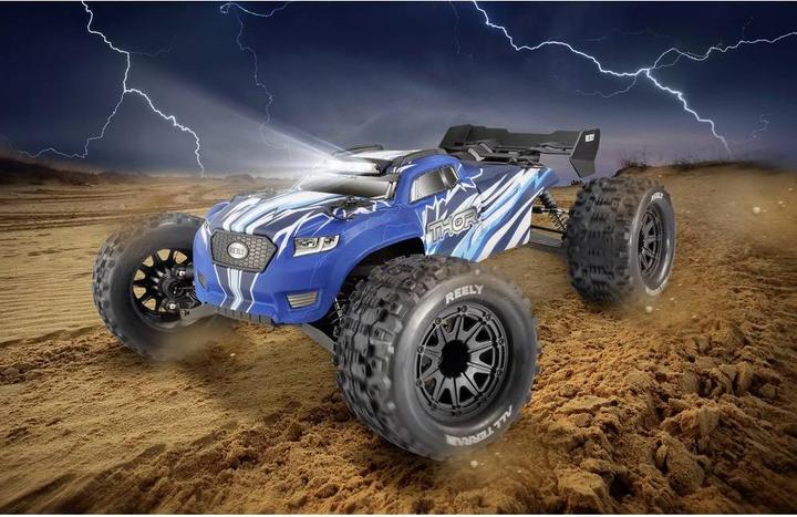 Actual product image Reely Thor Black Brushed 1:10 RC model car electric monster truck all-wheel drive (4WD) 100% RtR 2.4 (RTR Ready-to-Run)