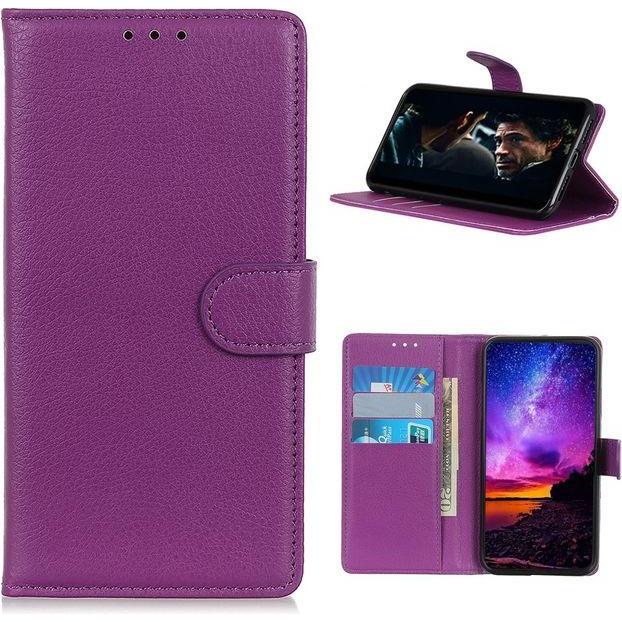Thumbnail - MU Classic Litchi Leder Bookcover Series (Nokia 3.4), Smartphone Hülle, Violett